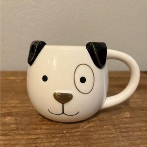 Adorable World Market Dog Face Mug - White and Black